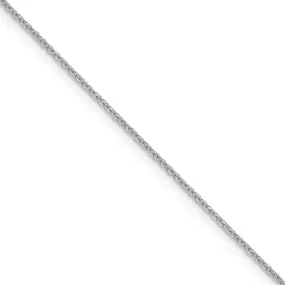 1.1mm 14k White Gold Solid Flat Cable Chain Necklace