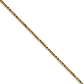 1.2mm 14k Yellow Gold, D/C Spiga Chain Necklace