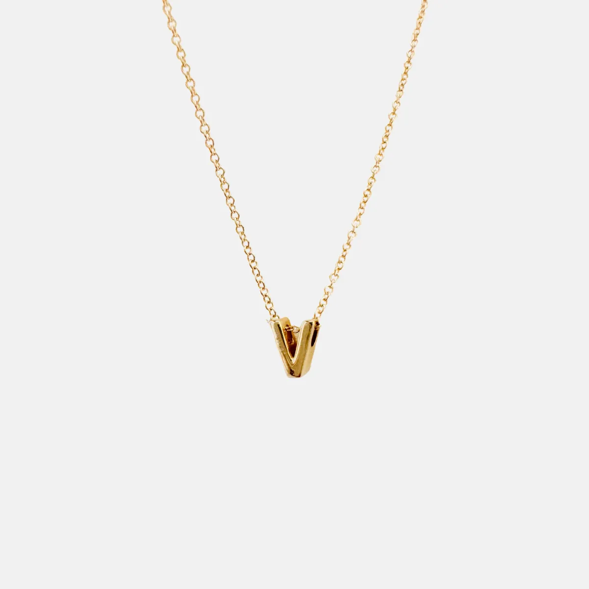 14K Yellow Gold "V" Slide Necklace - Sample Sale