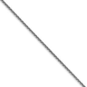 1.4mm 14k White Gold Polished Round Cable Chain Necklace