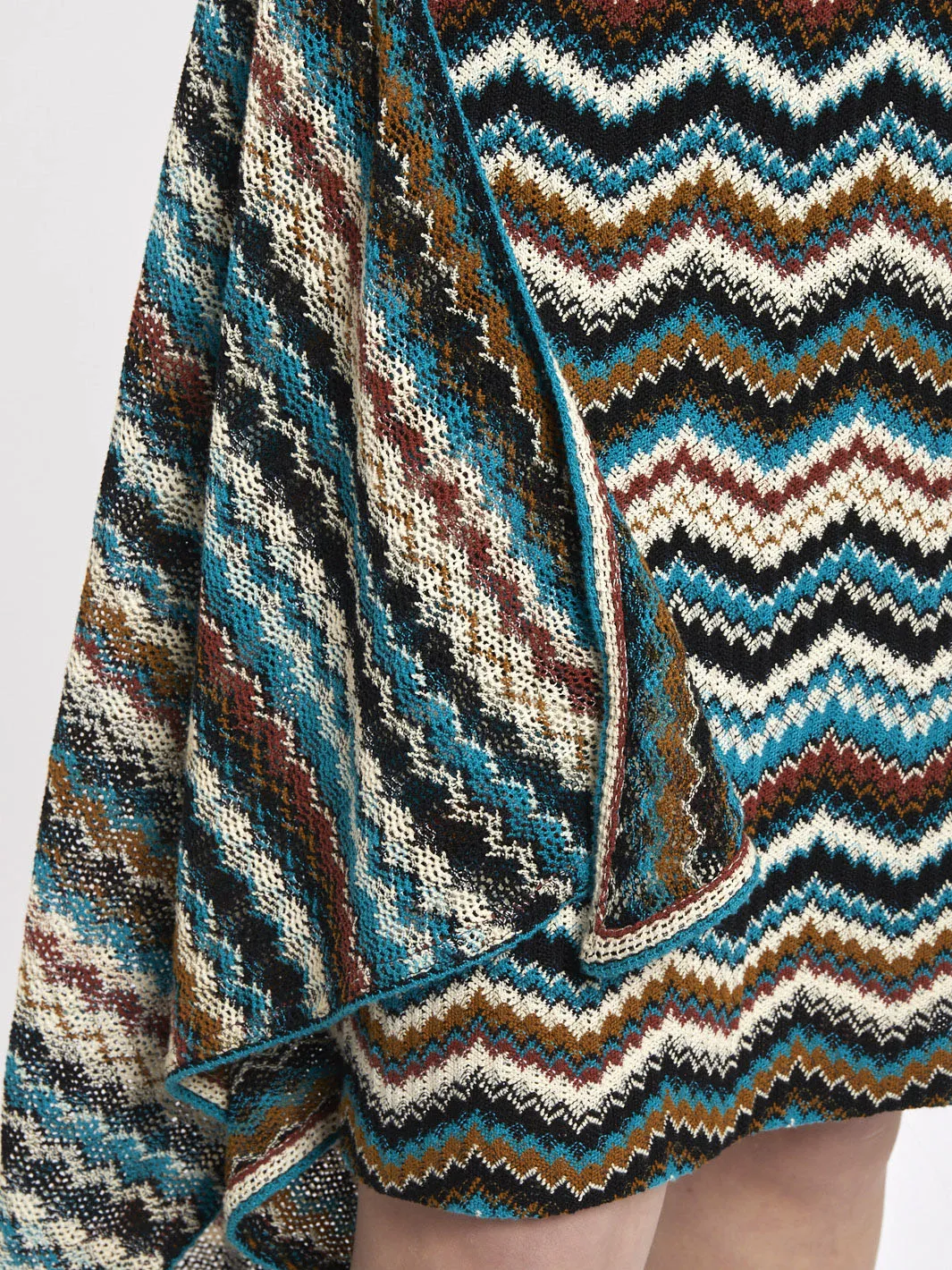 1970s Missoni knit dress with side drape