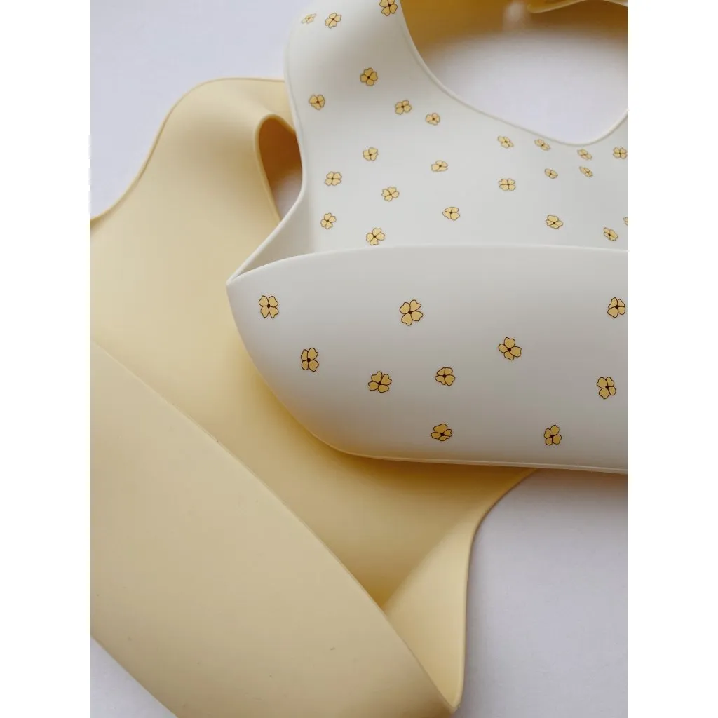 2 Pack Silicone Bib - Buttercup/Lemonade