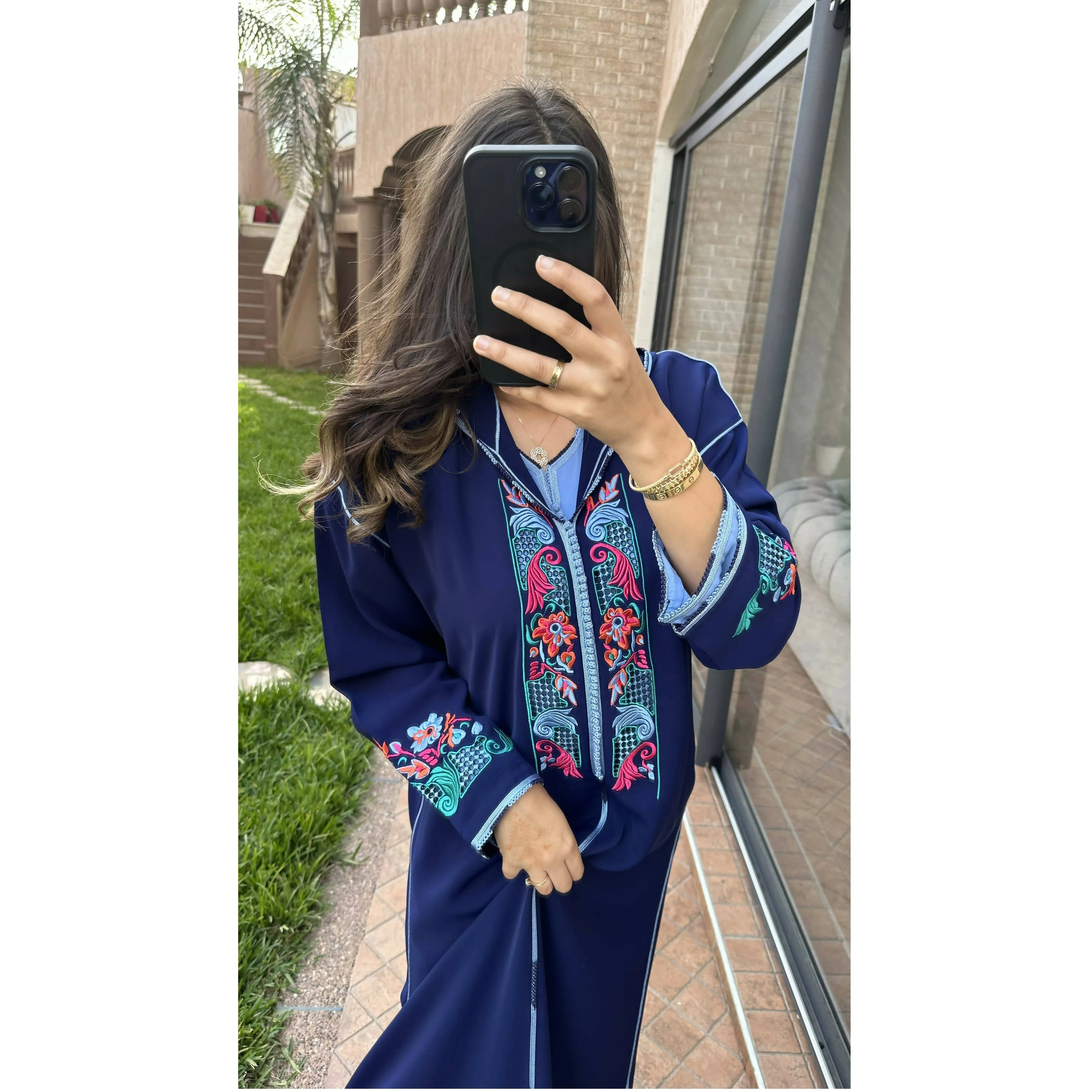 2 Piece Moroccan Dark Blue Jellaba