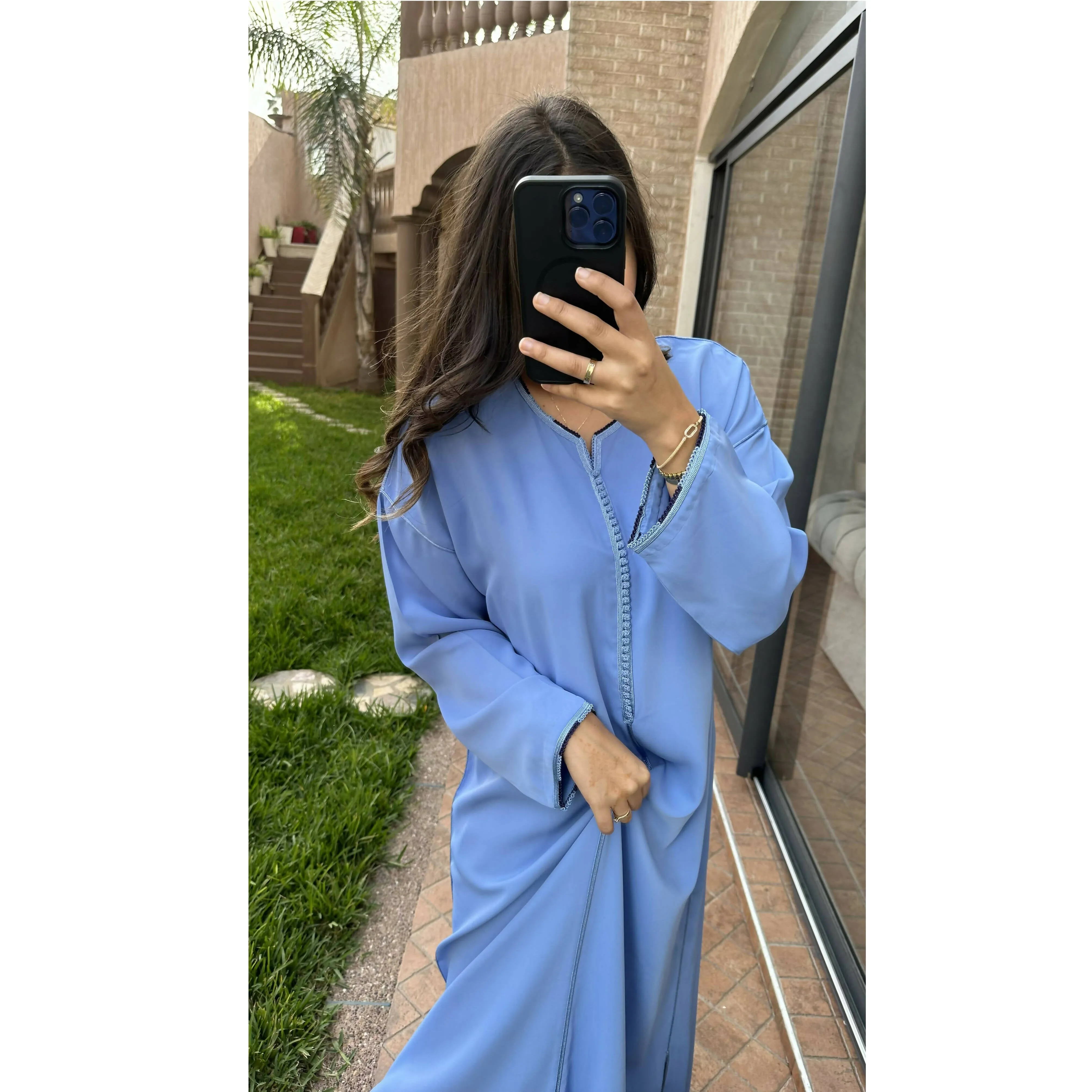 2 Piece Moroccan Dark Blue Jellaba