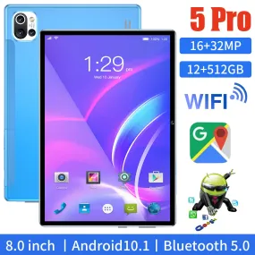 5pro Tablet PC 16MP 32MP Camera 5G Network