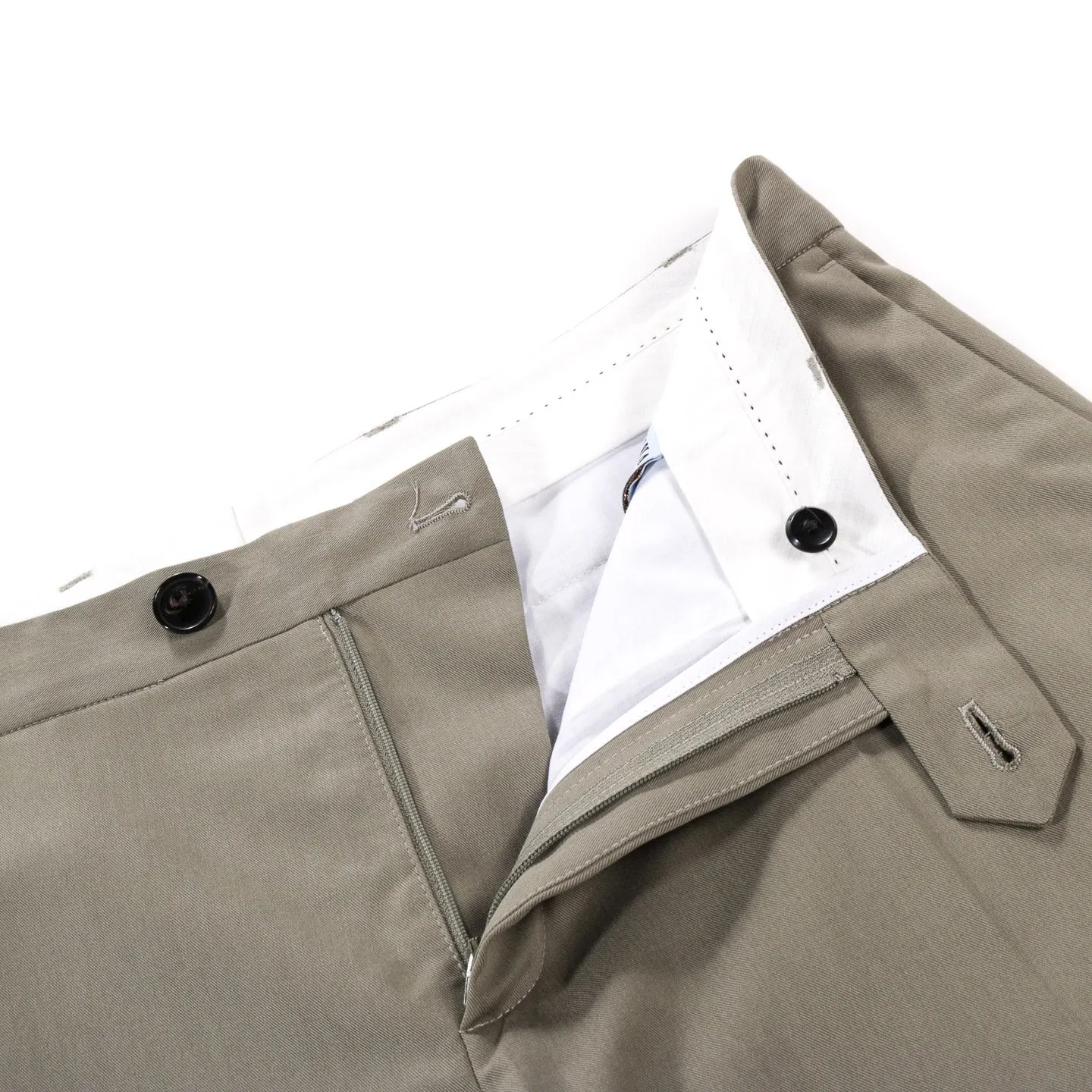 A KIND OF GUISE RELAXED TAILORED TROUSERS CHALK GREEN