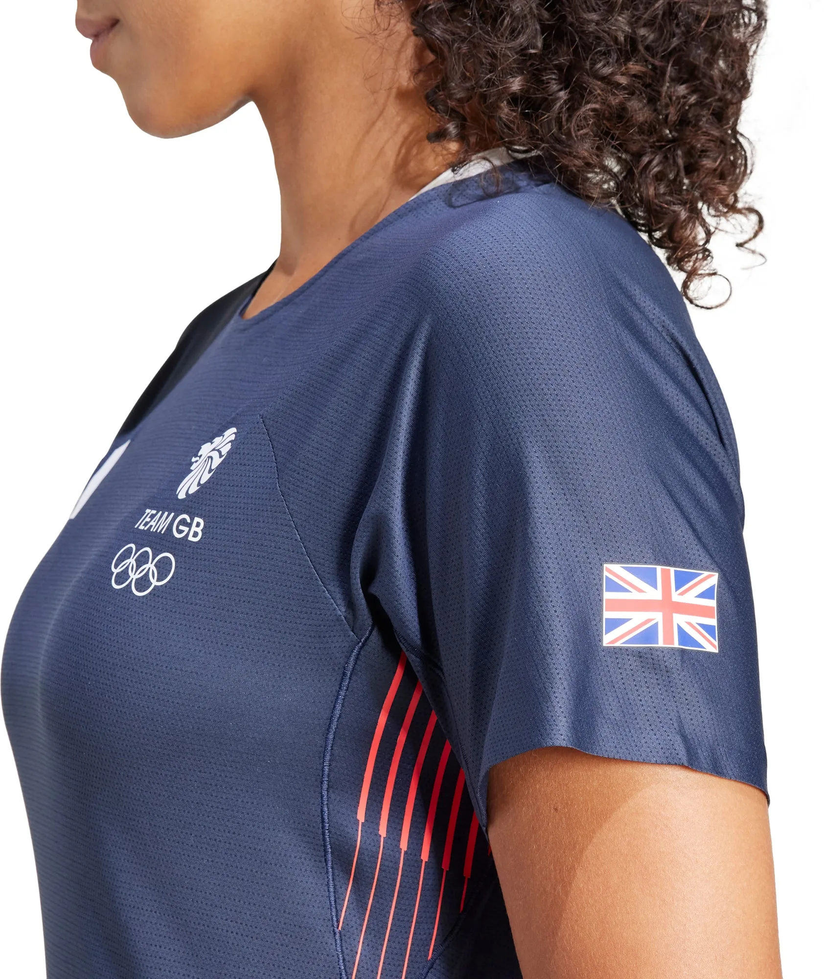 adidas Adizero Team GB Short Sleeve Womens Running Top - Blue