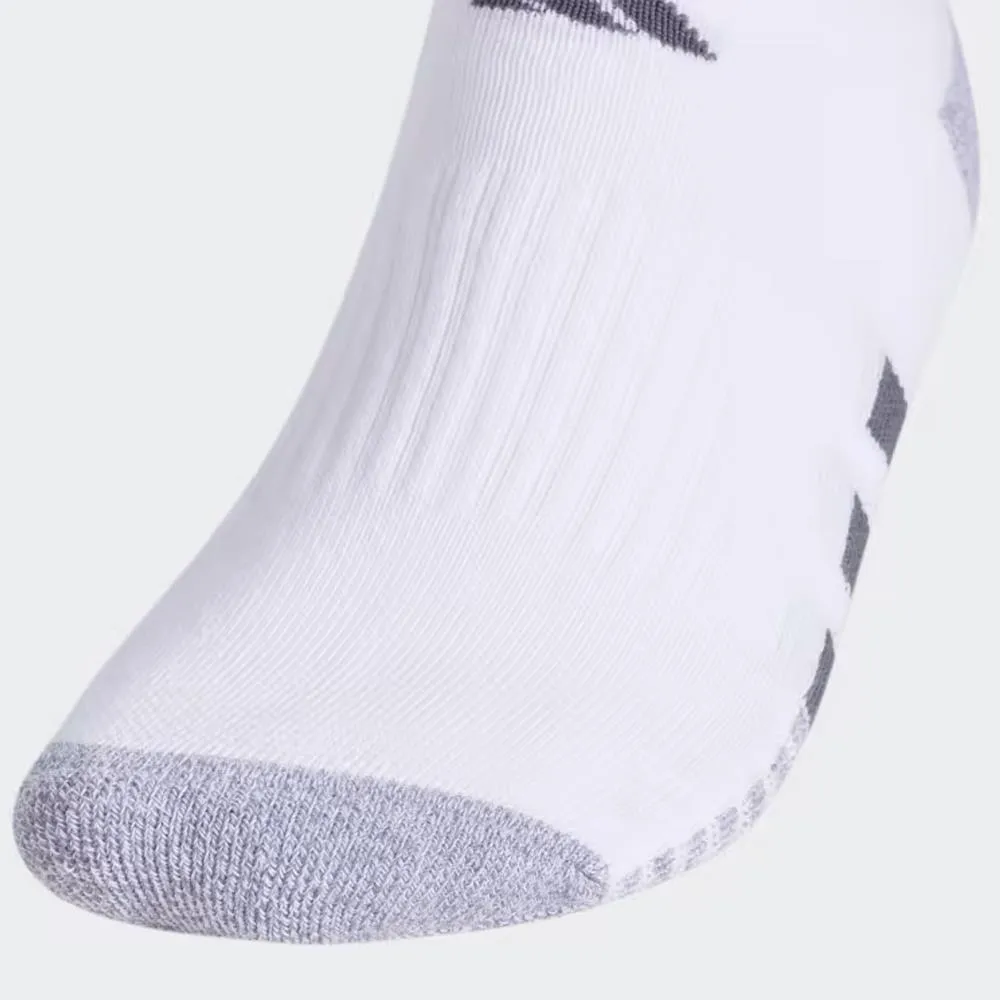 adidas Cushioned 3.0 No Show 3 Pack Socks - White/Grey