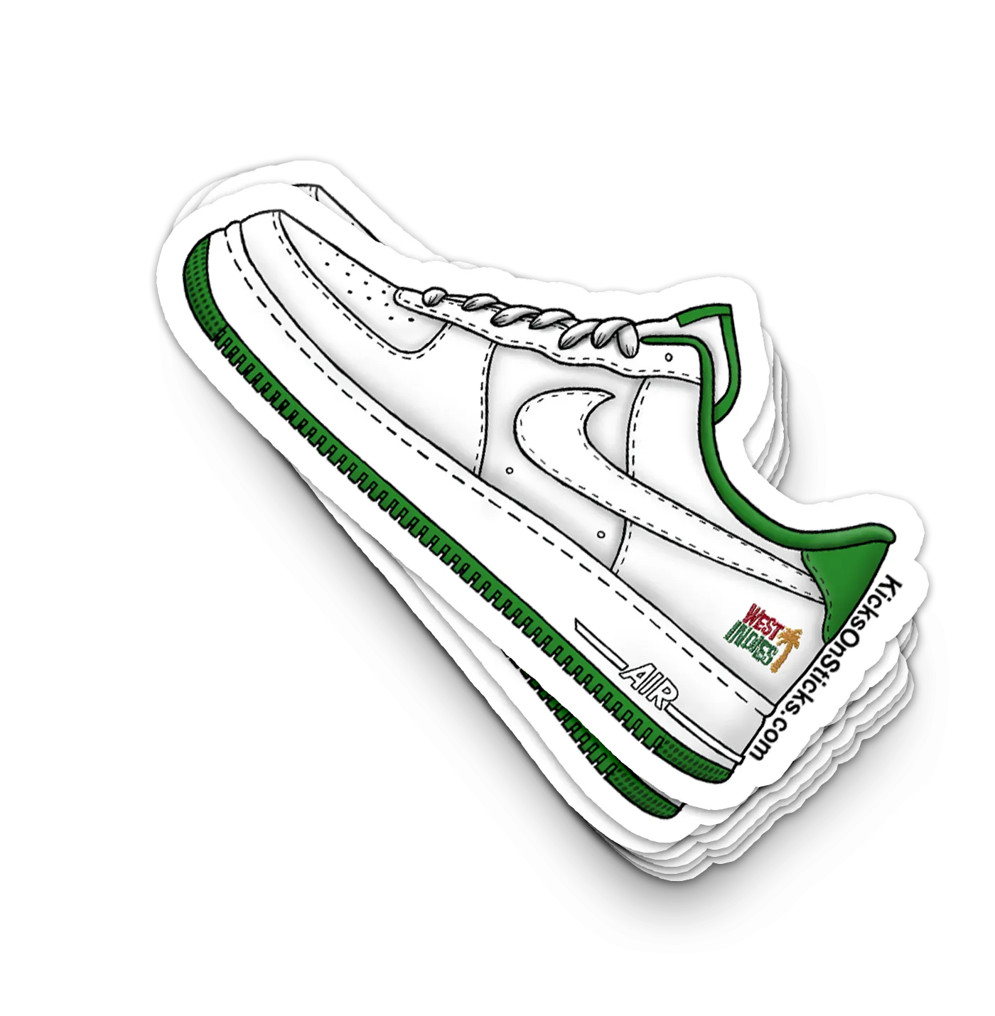 Air Force 1 Low "West Indies" Sneaker Sticker