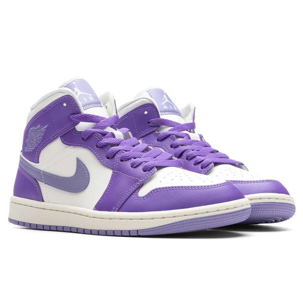 Air Jordan 1 Mid Women's - Action Grape/Sky J Purple/Sail