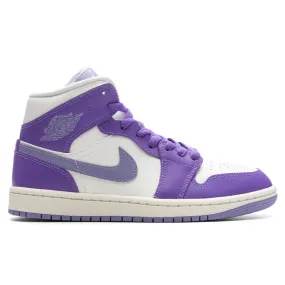 Air Jordan 1 Mid Women's - Action Grape/Sky J Purple/Sail