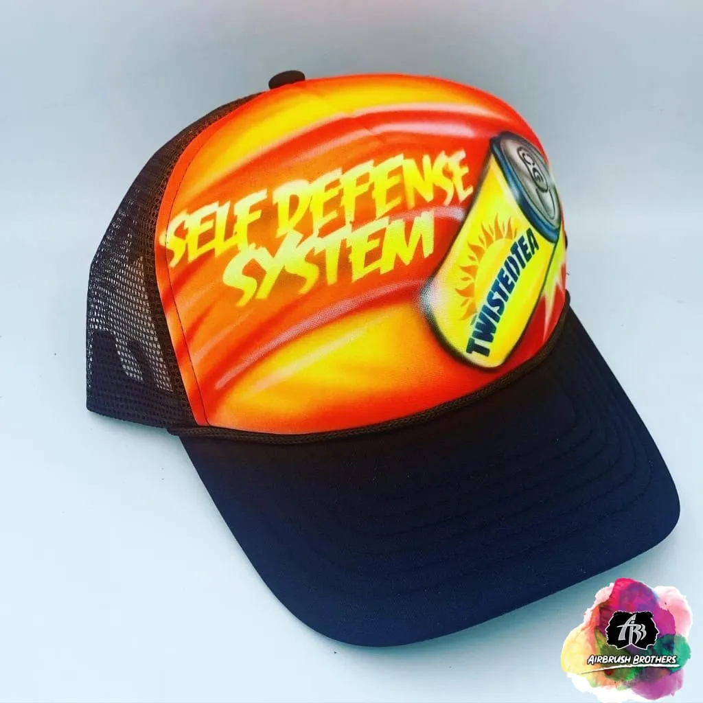 Airbrush Twisted Tea Hat Design