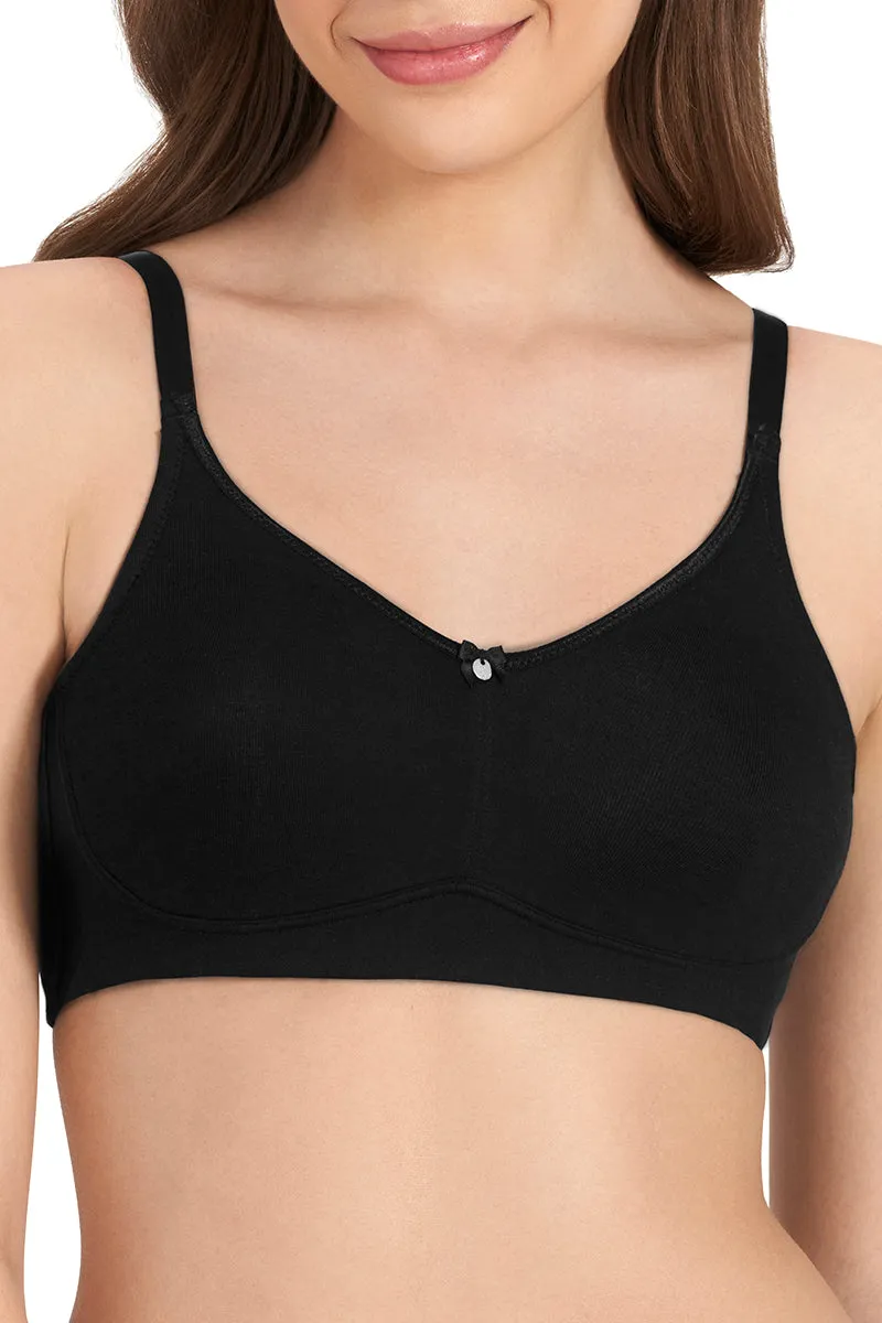 All-Day Elegance Non-Padded Non-Wired Bra - Black