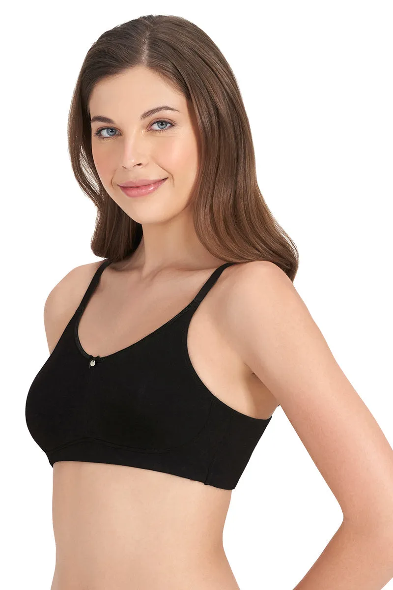 All-Day Elegance Non-Padded Non-Wired Bra - Black