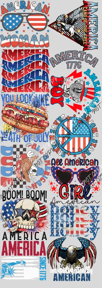 America Premade Bundle 60" Gang Sheet