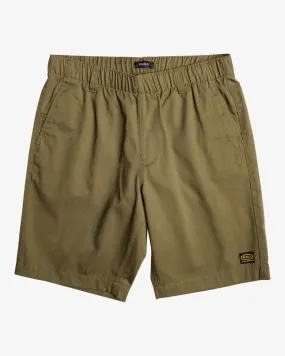 Americana 20" Elastic Waist Shorts - Olive