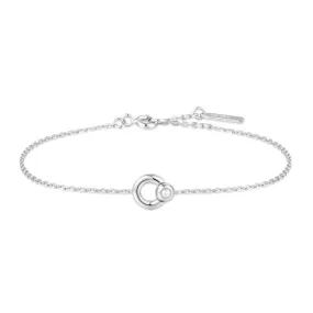 Ania Haie Silver Hoop Freshwater Pearl Bracelet