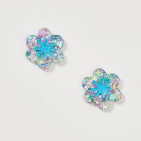 Aster Stud Earrings - Blue Mermaid