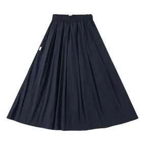 A[S]USL KIDS COTTON NYON FLARE SKIRT-NAVY