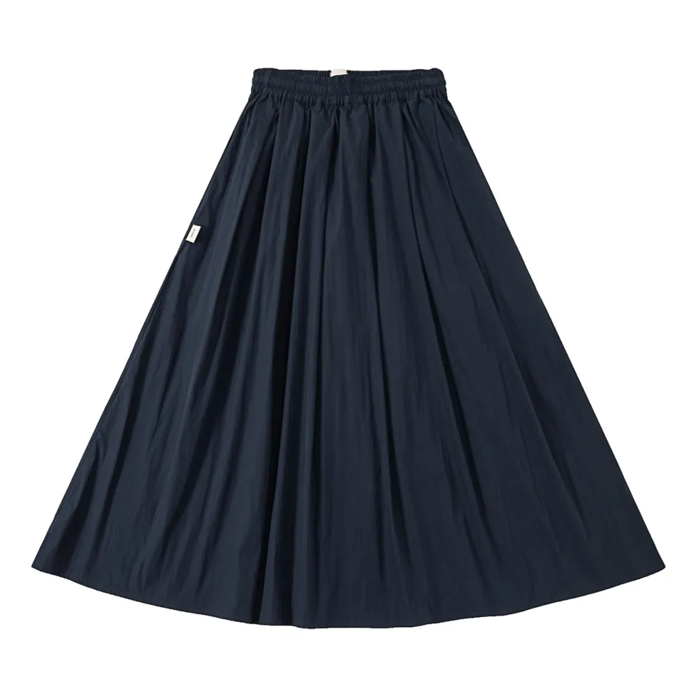 A[S]USL KIDS COTTON NYON FLARE SKIRT-NAVY