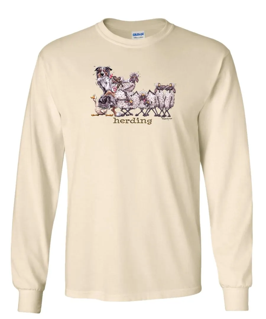 Australian Shepherd  Blue Merl - Herding - Mike's Faves - Long Sleeve T-Shirt