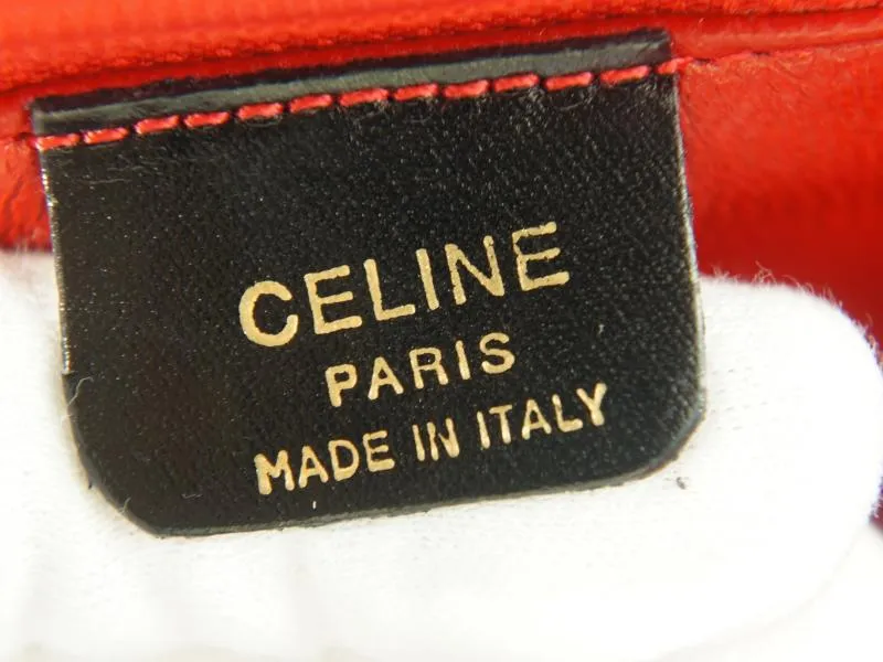 Authentic Pre-owned Celine Paris Vintage Black Leather Horse Carriage Shoulder Bag Italy 132989