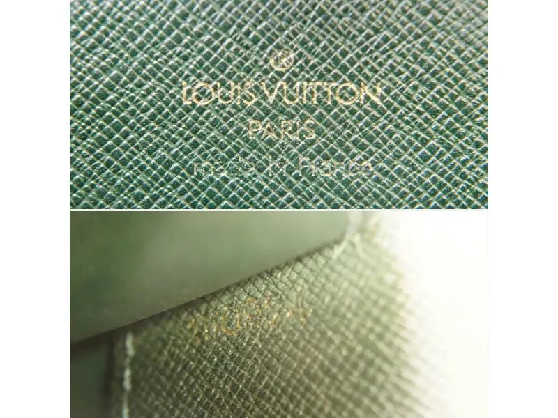 Authentic Pre-owned Louis Vuitton LV Taiga Epicea Green Pilot Case Oural Document Bag M30024 210864