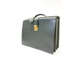 Authentic Pre-owned Louis Vuitton LV Taiga Epicea Green Pilot Case Oural Document Bag M30024 210864