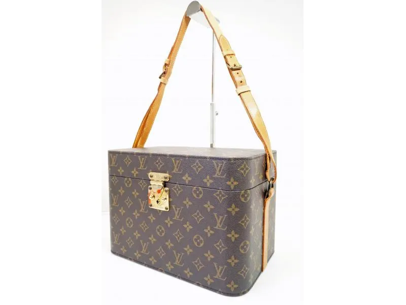 Authentic Pre-owned Louis Vuitton Monogram Train Case Cosmetic Vanity Trunk Case Bag M23570 210014