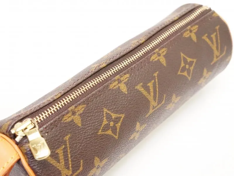 Authentic Pre-owned Louis Vuitton Monogram Trousse Ronde Pen Case Cosmetic Pouch Bag M47630 210978