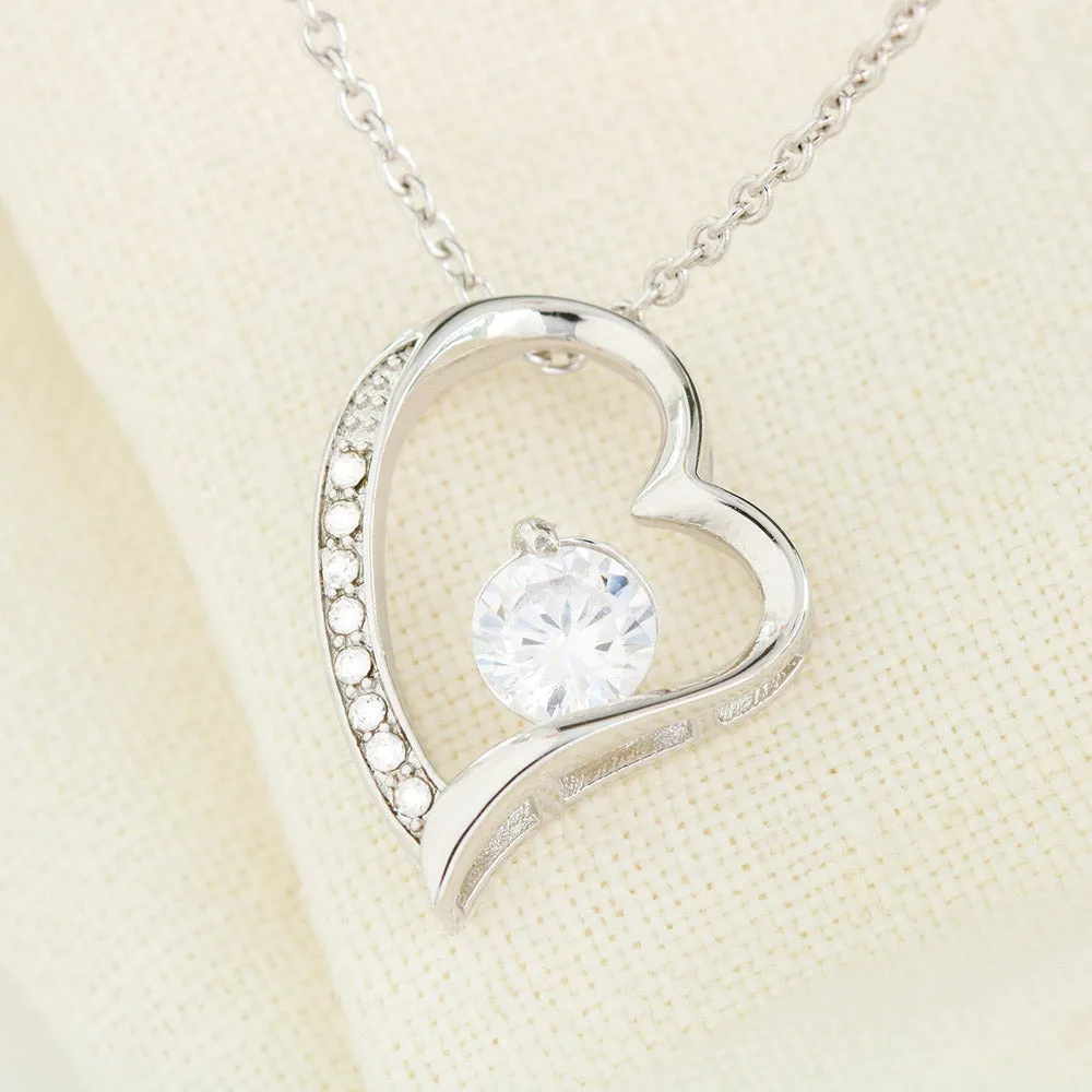 Beautiful Cubic Zirconia LOVE Necklace With Husband To Wife "Together We Are Everything" Message Card