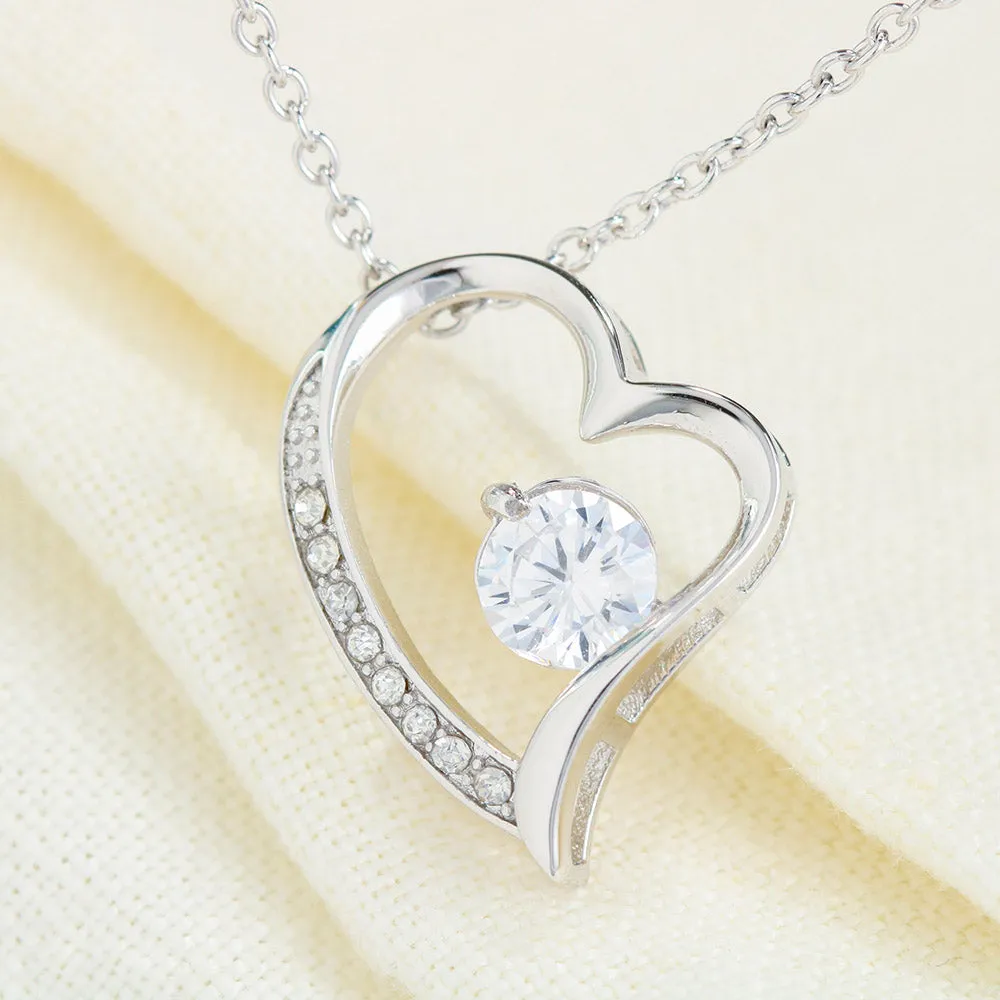 Beautiful Cubic Zirconia LOVE Necklace With Husband To Wife "Together We Are Everything" Message Card