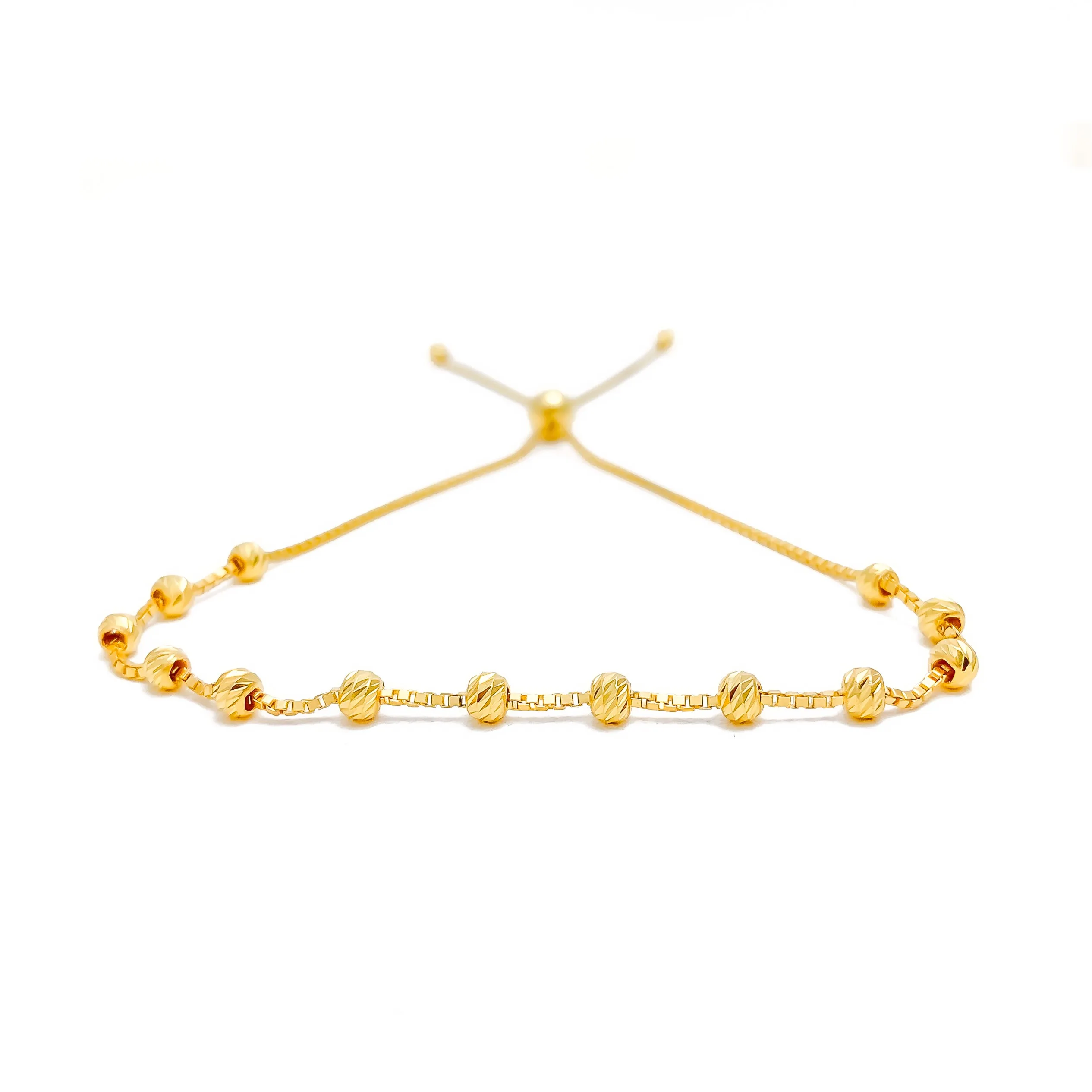 Beautiful Slender 21k Gold Bolo Bracelet