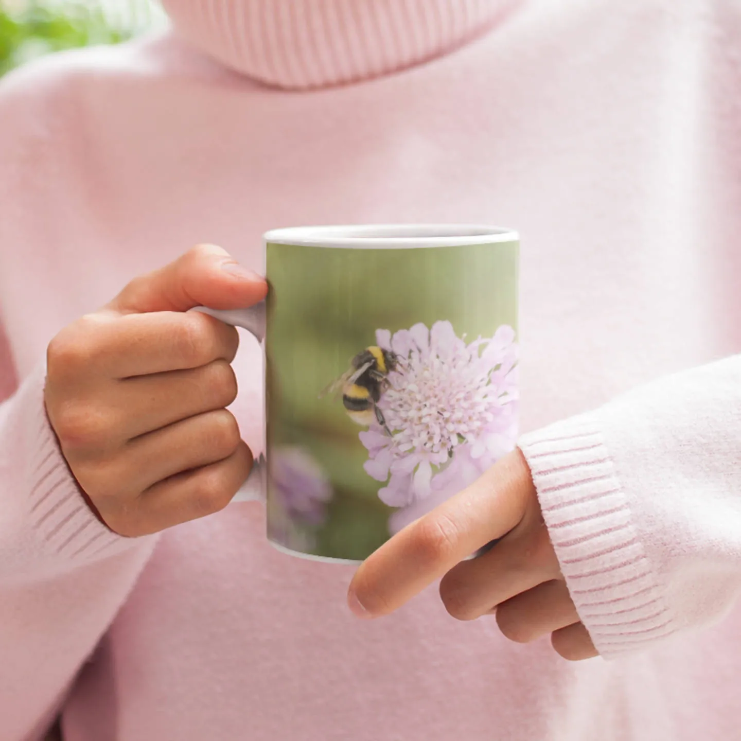 Bee on Scabious Flower Mug