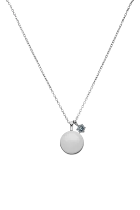 Birthstone December Necklace Silver