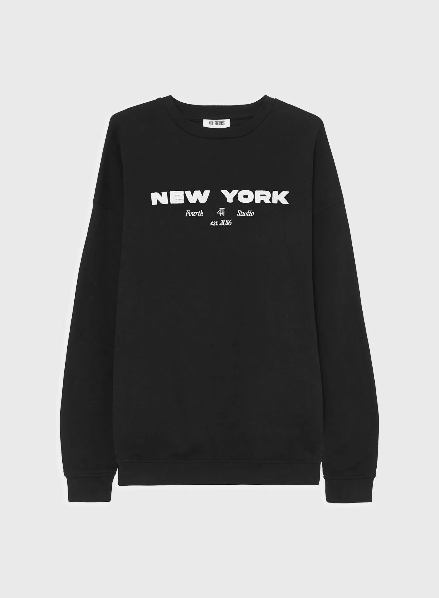 Black New York Embroidered Sweatshirt – Asha