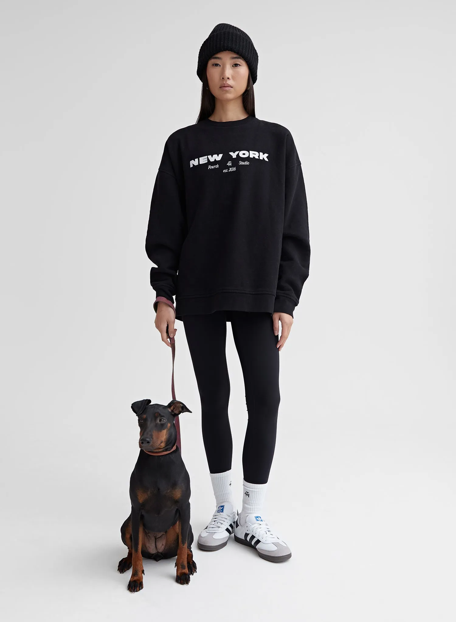 Black New York Embroidered Sweatshirt – Asha