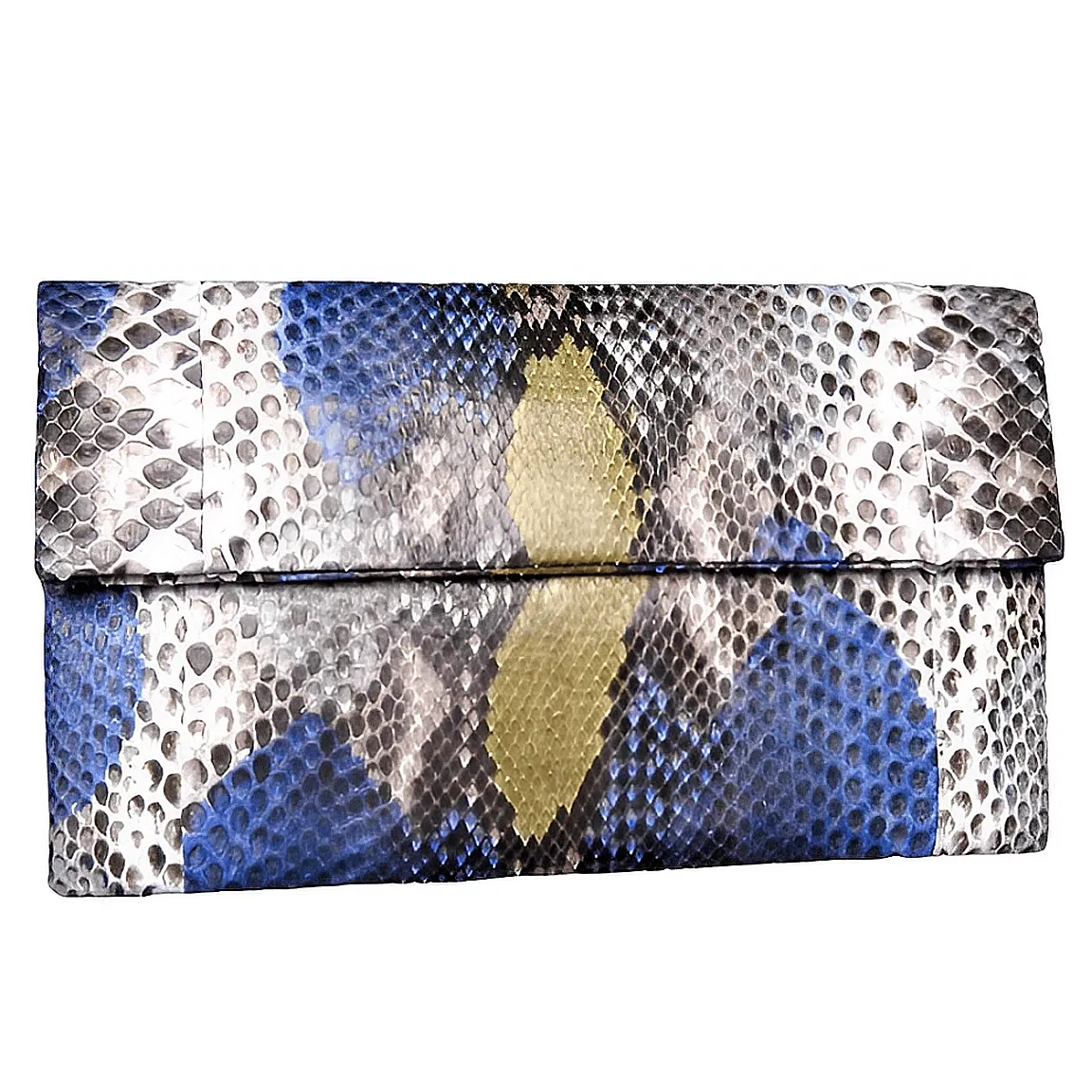 Blue and Yellow Clutch Bag