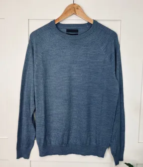 Blue Men's Merino Wool Jumper