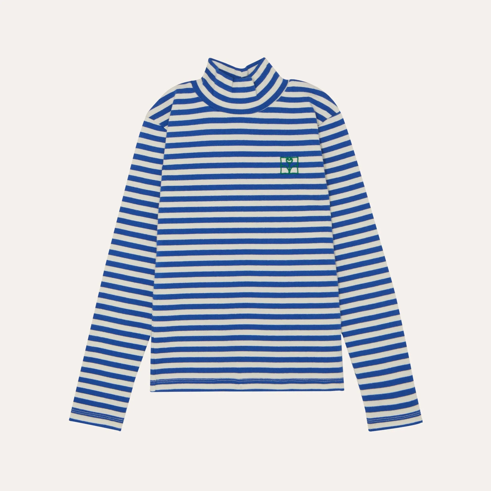 Blue Stripes Turtle Neck T-Shirt