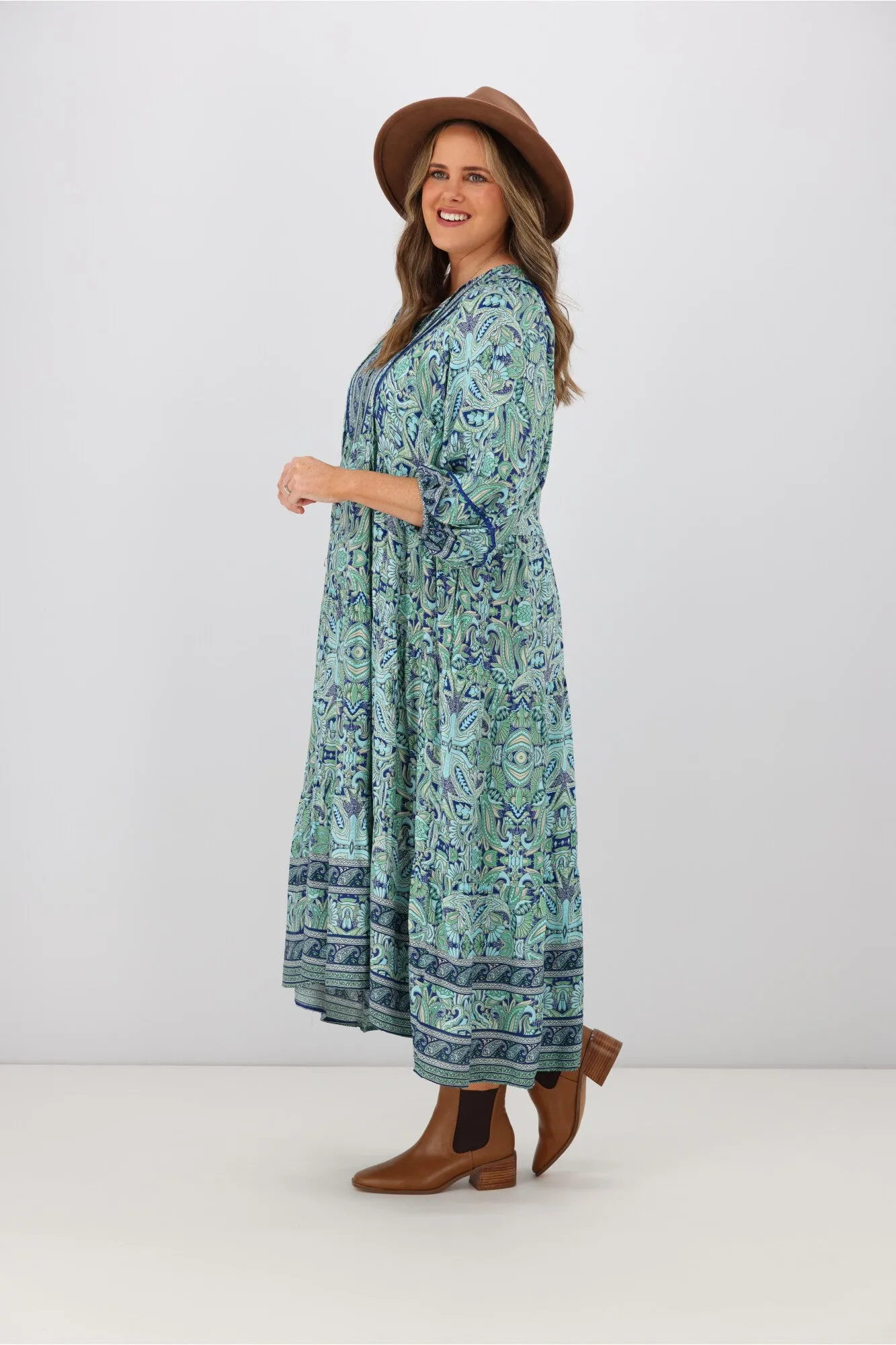 Boho Australia Sumaya Dress Blue Print