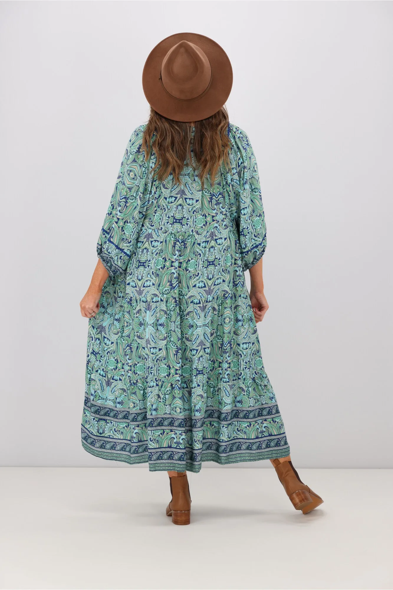 Boho Australia Sumaya Dress Blue Print