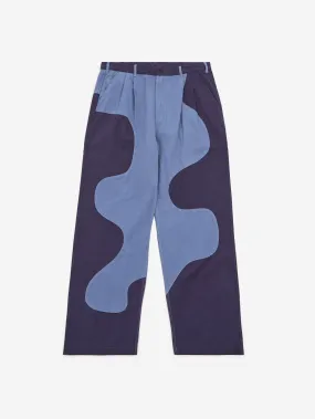 Brain Dead Goop Herringbone Trouser - Navy