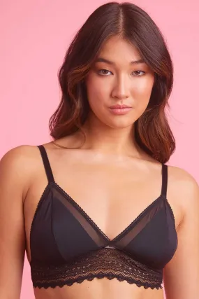 Bralette Lace Luxe Microfibre Black