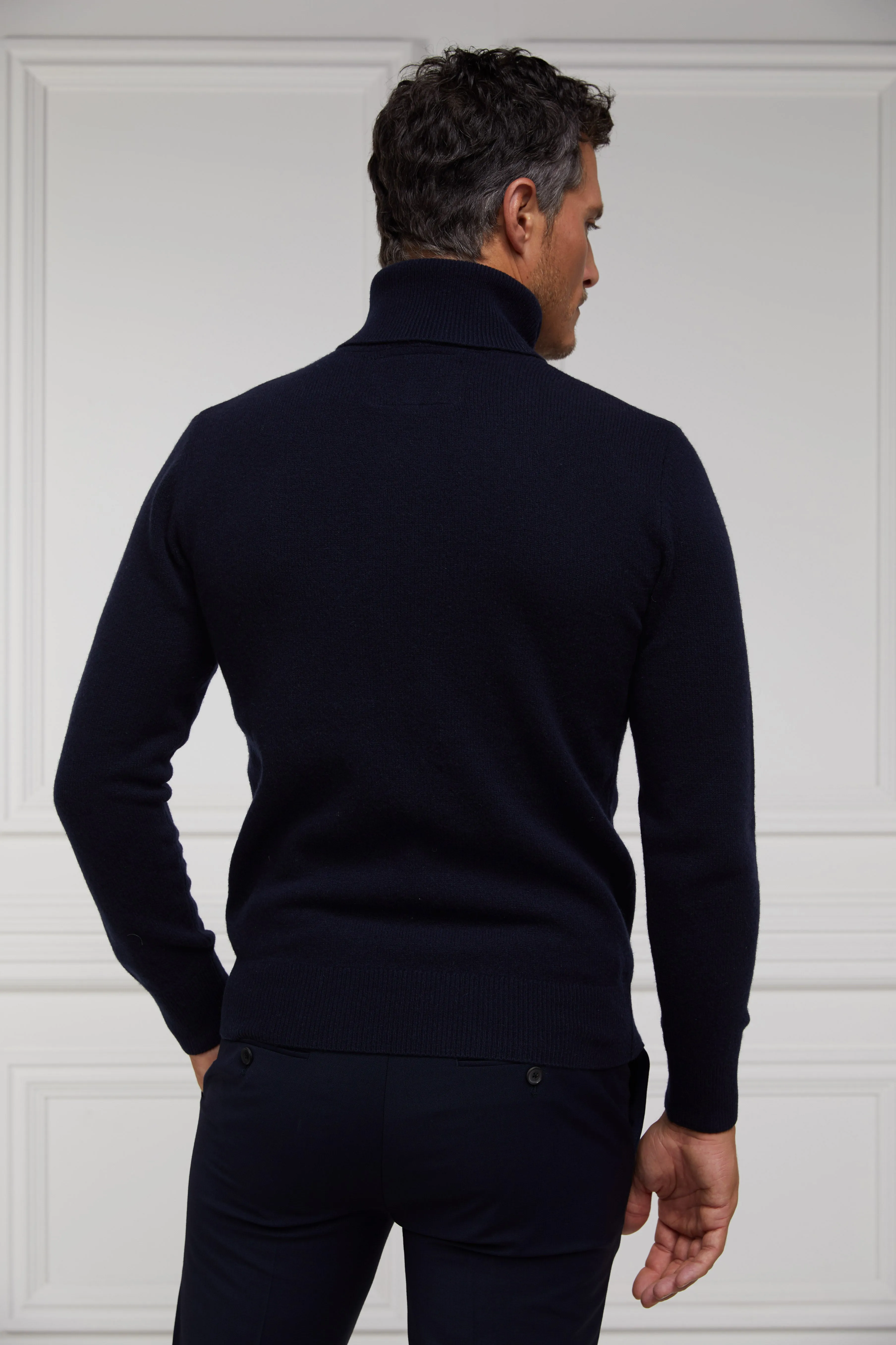 Byron Roll Neck Knit (Navy)