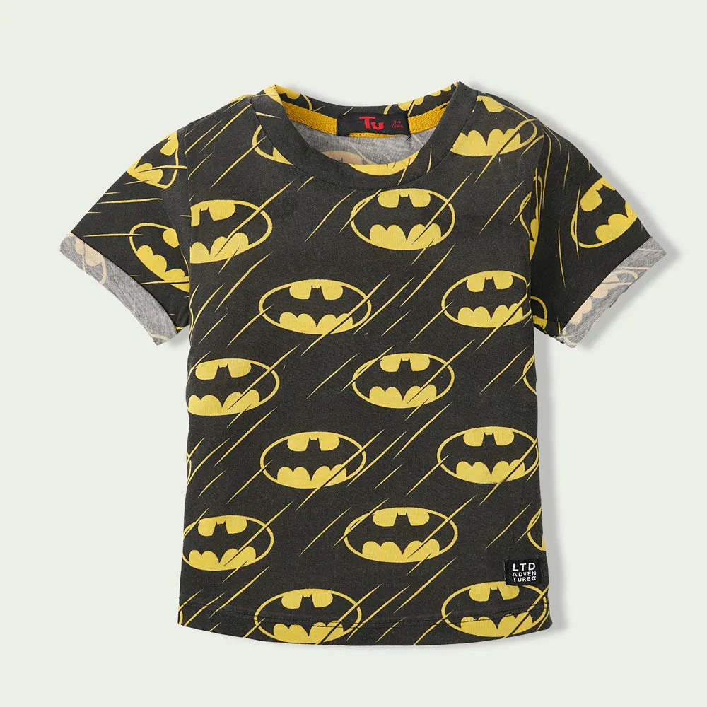 C1478 TOA Batman Black with Yellow T-Shirt