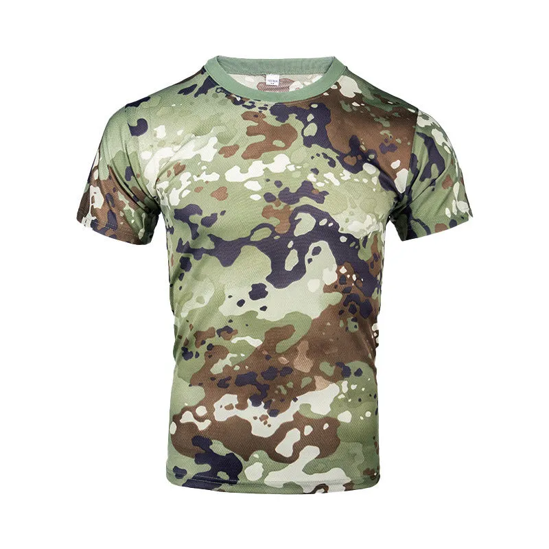 Camouflage Short-sleeved Men's  Quick-drying Training T-shirt