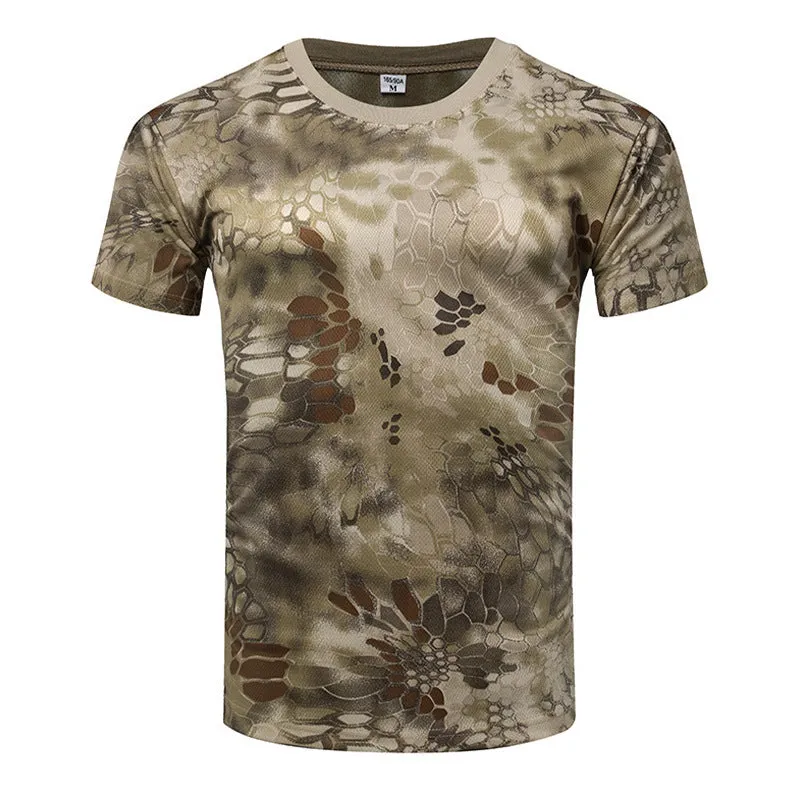 Camouflage Short-sleeved Men's  Quick-drying Training T-shirt