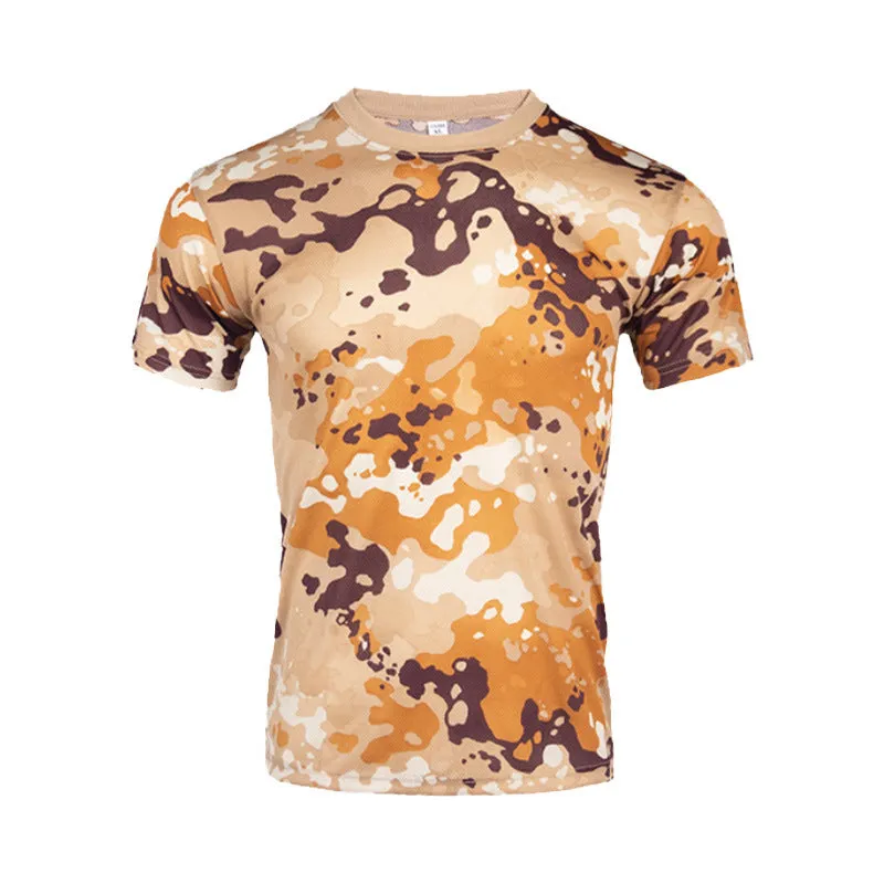 Camouflage Short-sleeved Men's  Quick-drying Training T-shirt