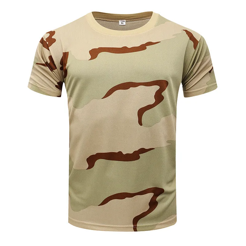 Camouflage Short-sleeved Men's  Quick-drying Training T-shirt